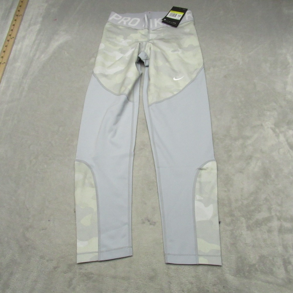 Nike Pro Leggings Womens Small Camo White Tight 7/8 Dri-Fi Train 22x24 $55‎ NEW